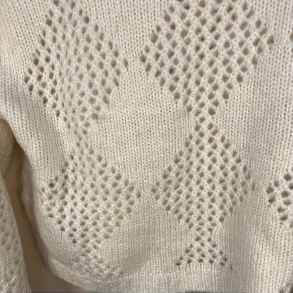 Madewell Diamond Stitch Crewneck Wool Blend Sweater - Picture 12 of 13